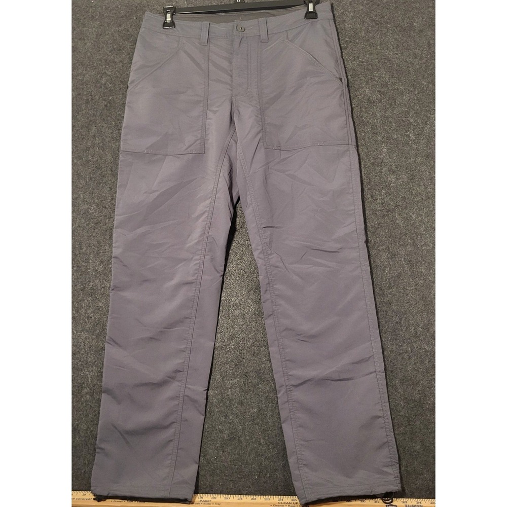 Patagonia Gray Technical Hiking Pants Straight Leg Adjustable Hem Mens 32 - Picture 3 of 12